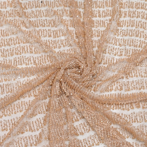 Imported Net Embroidery Fabric | Designer Net Embroidered Fabric-CF4810-3