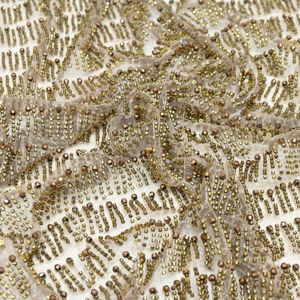 Imported Net Embroidery Fabric | Designer Net Embroidered Fabric-CF4810-1
