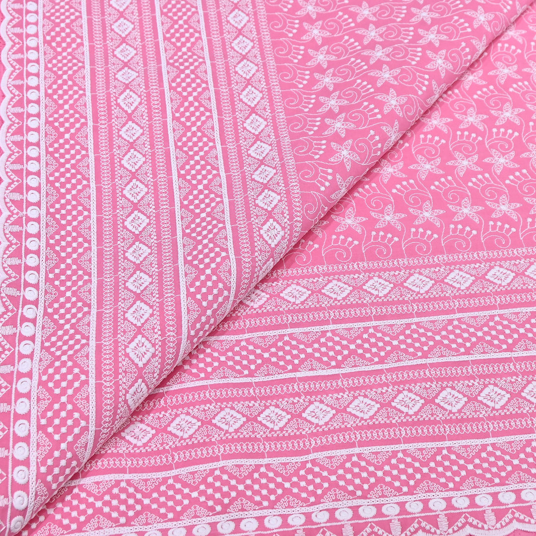 Cotton Chicken Thread Embroidery Fabric – Soft Elegant Summer Designer Fabric H24117-7