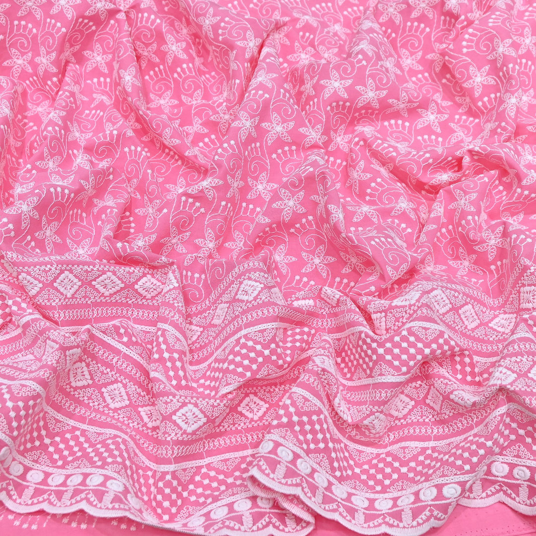 Cotton Chicken Thread Embroidery Fabric – Soft Elegant Summer Designer Fabric H24117-7