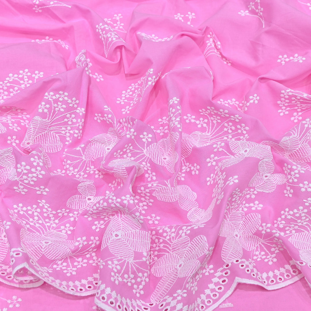 Cotton Chicken Thread Embroidery Fabric – Soft Elegant Summer Designer Fabric H20067-3