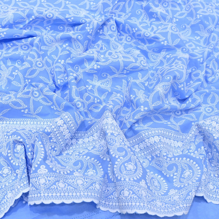 Cotton Chicken Thread Embroidery Fabric – Soft Elegant Summer Designer Fabric H24117-6