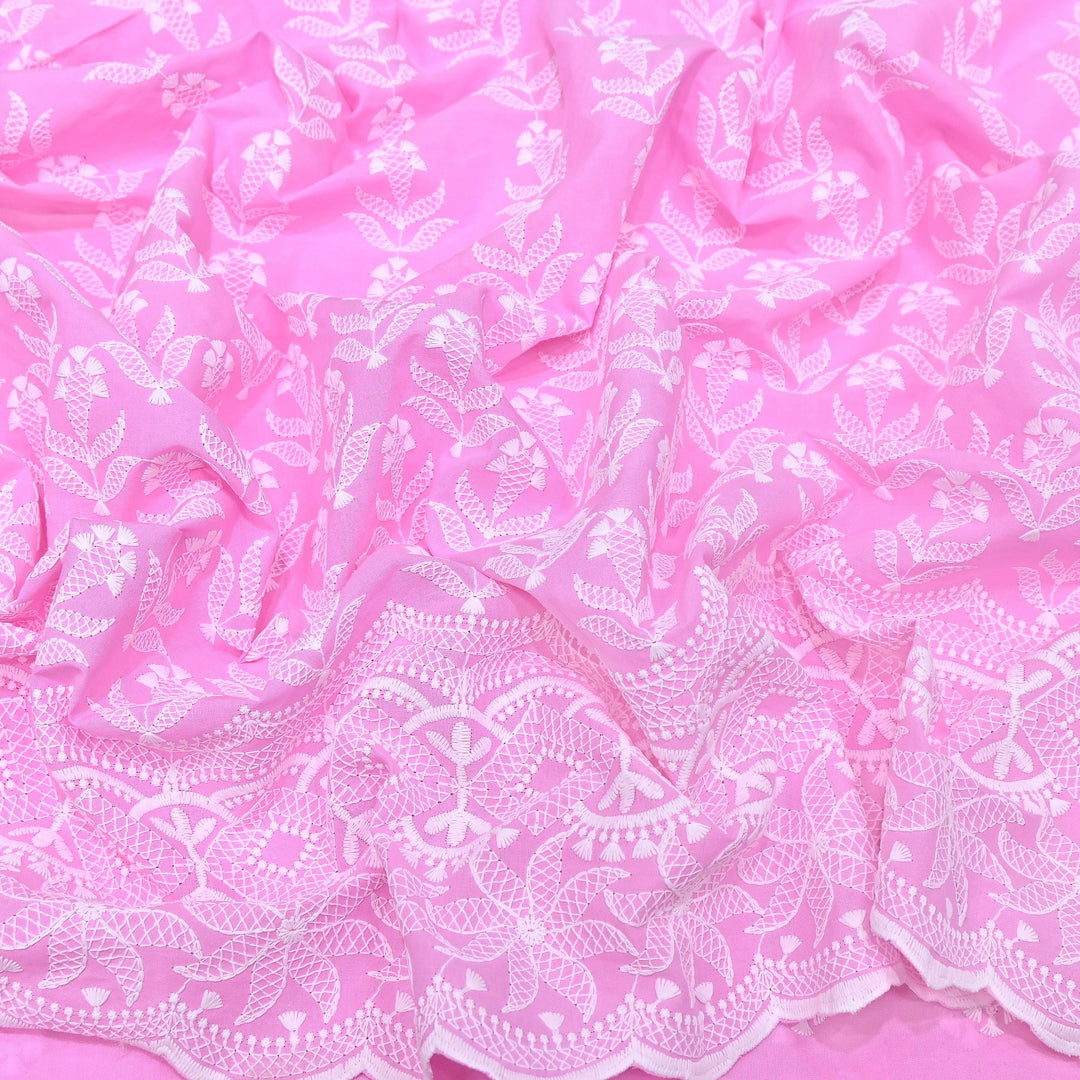 Cotton Chicken Thread Embroidery Fabric – Soft Elegant Summer Designer Fabric H24117-5