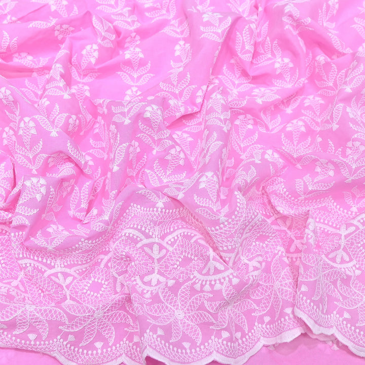 Cotton Chicken Thread Embroidery Fabric – Soft Elegant Summer Designer Fabric H24117-5