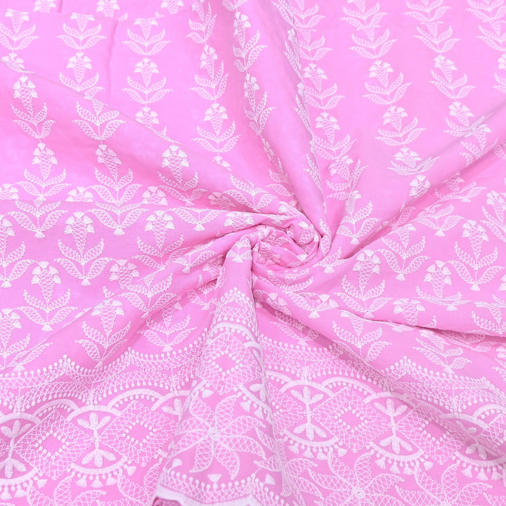 Cotton Chicken Thread Embroidery Fabric – Soft Elegant Summer Designer Fabric H24117-5