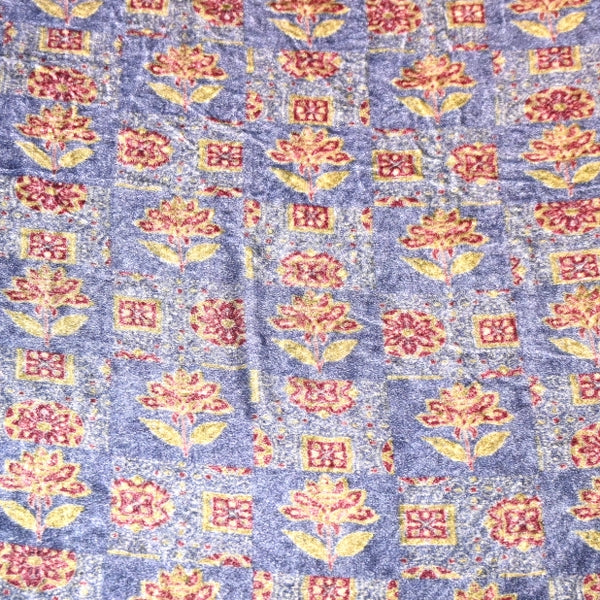Silk Velvet Digital Print Fabric | Premium Designer Velvet Fabric-KE0130-4