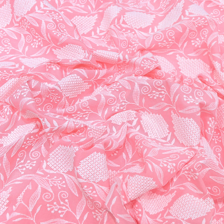 Cotton Chicken Thread Embroidery Fabric – Soft Elegant Summer Designer Fabric H24956-2