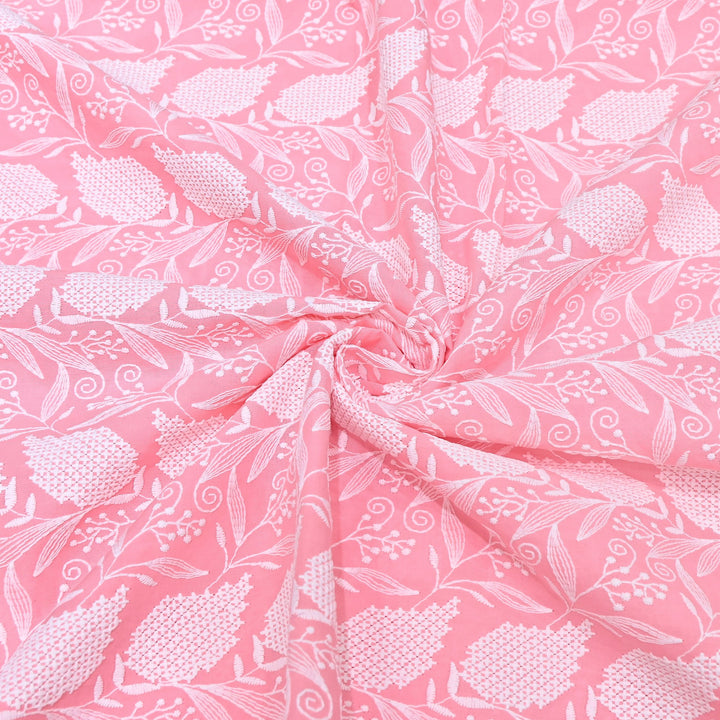 Cotton Chicken Thread Embroidery Fabric – Soft Elegant Summer Designer Fabric H24956-2