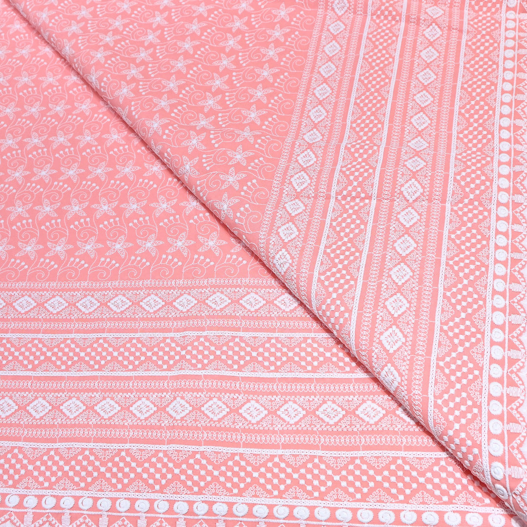 Cotton Chicken Thread Embroidery Fabric – Soft Elegant Summer Designer Fabric H24117-4