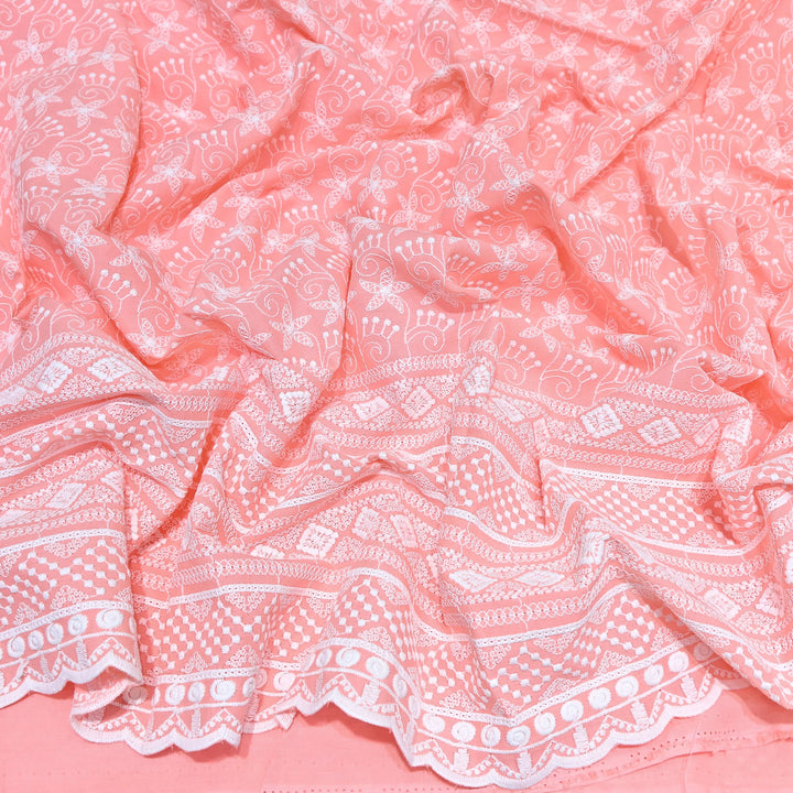 Cotton Chicken Thread Embroidery Fabric – Soft Elegant Summer Designer Fabric H24117-4