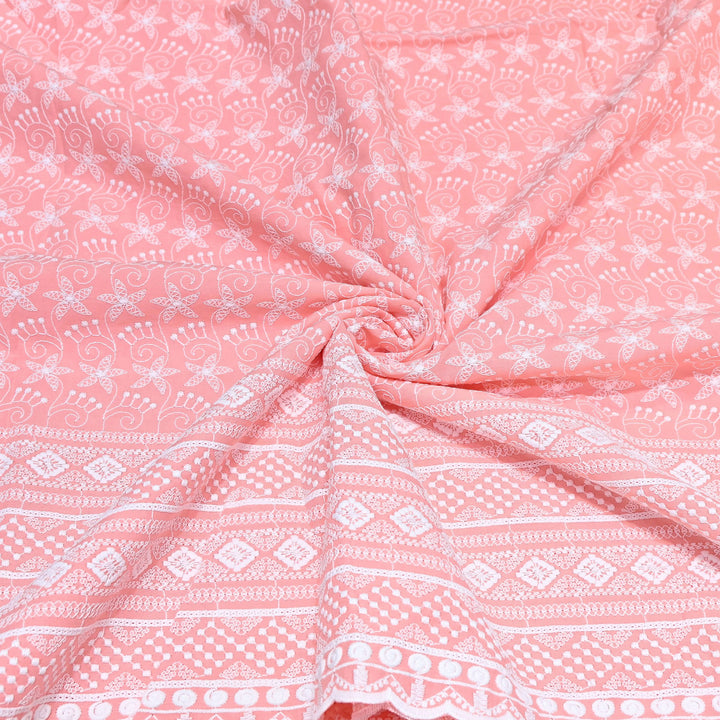 Cotton Chicken Thread Embroidery Fabric – Soft Elegant Summer Designer Fabric H24117-4