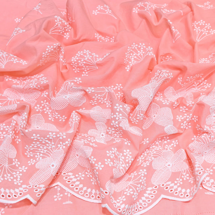 Cotton Chicken Thread Embroidery Fabric – Soft Elegant Summer Designer Fabric H20067-2