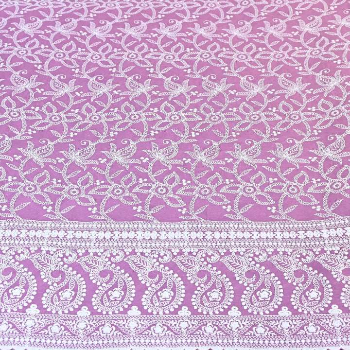 Cotton Chicken Thread Embroidery Fabric – Soft Elegant Summer Designer Fabric H24117-3