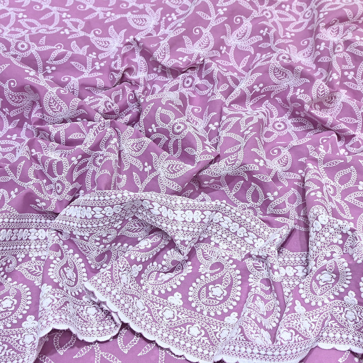 Cotton Chicken Thread Embroidery Fabric – Soft Elegant Summer Designer Fabric H24117-3