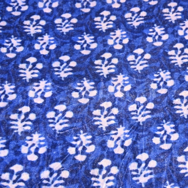 Silk Velvet Digital Print Fabric | Premium Designer Velvet Fabric-KE0130-10