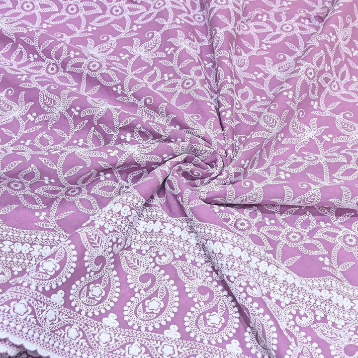 Cotton Chicken Thread Embroidery Fabric – Soft Elegant Summer Designer Fabric H24117-3