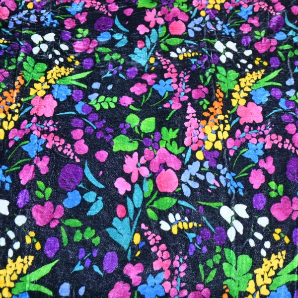 Silk Velvet Digital Print Fabric | Premium Designer Velvet Fabric-KE0130-11