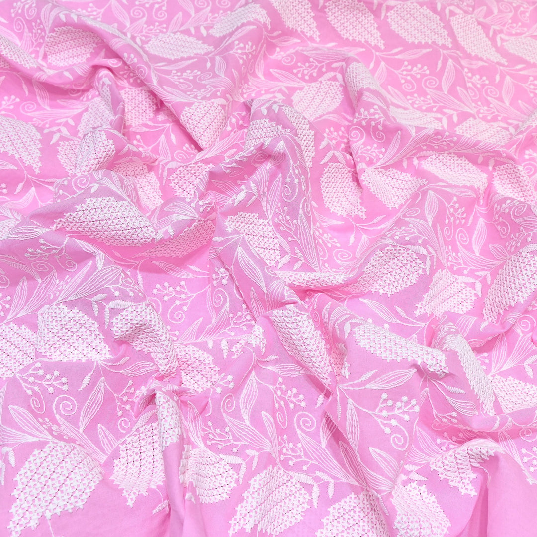 Cotton Chicken Thread Embroidery Fabric – Soft Elegant Summer Designer Fabric H24956-1