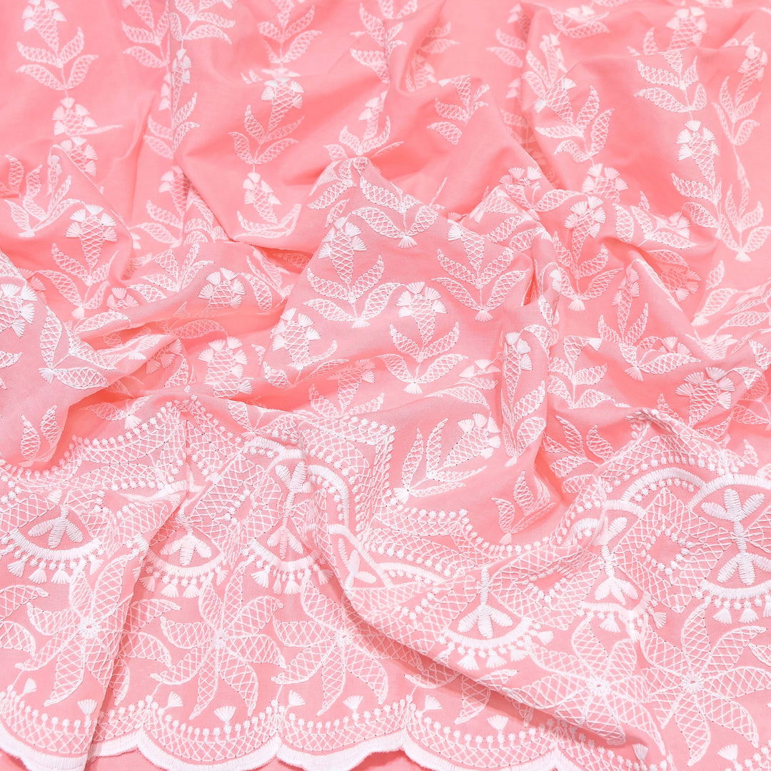 Cotton Chicken Thread Embroidery Fabric – Soft Elegant Summer Designer Fabric H24117-2