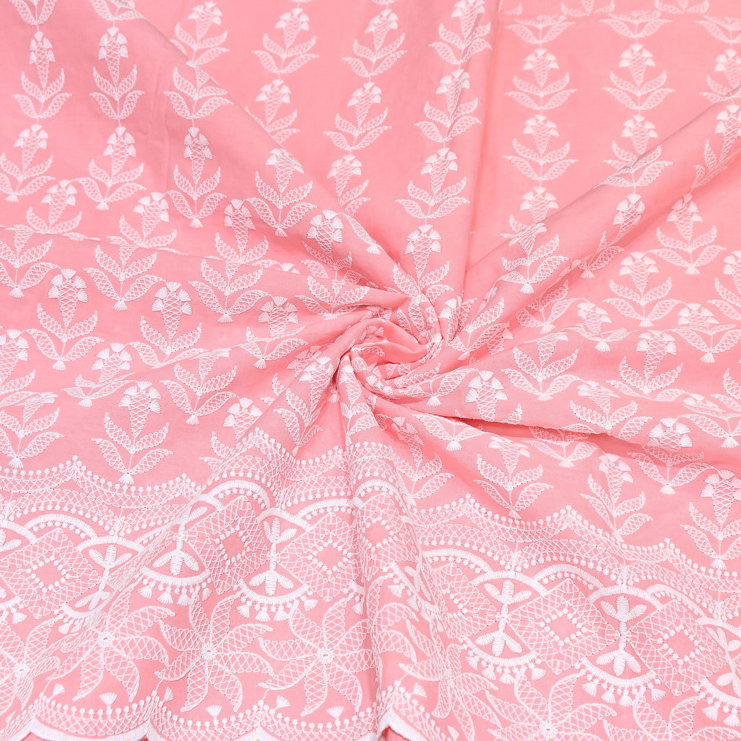 Cotton Chicken Thread Embroidery Fabric – Soft Elegant Summer Designer Fabric H24117-2