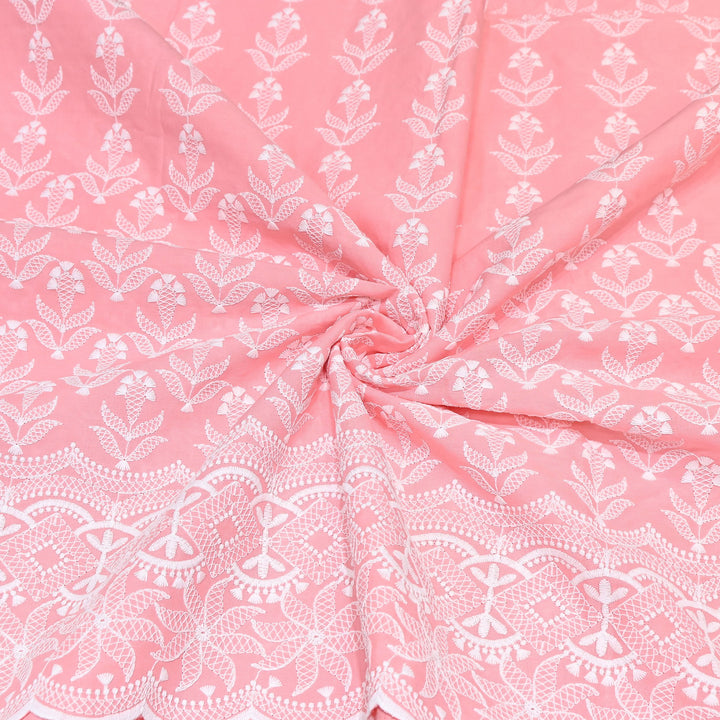 Cotton Chicken Thread Embroidery Fabric – Soft Elegant Summer Designer Fabric H24117-2