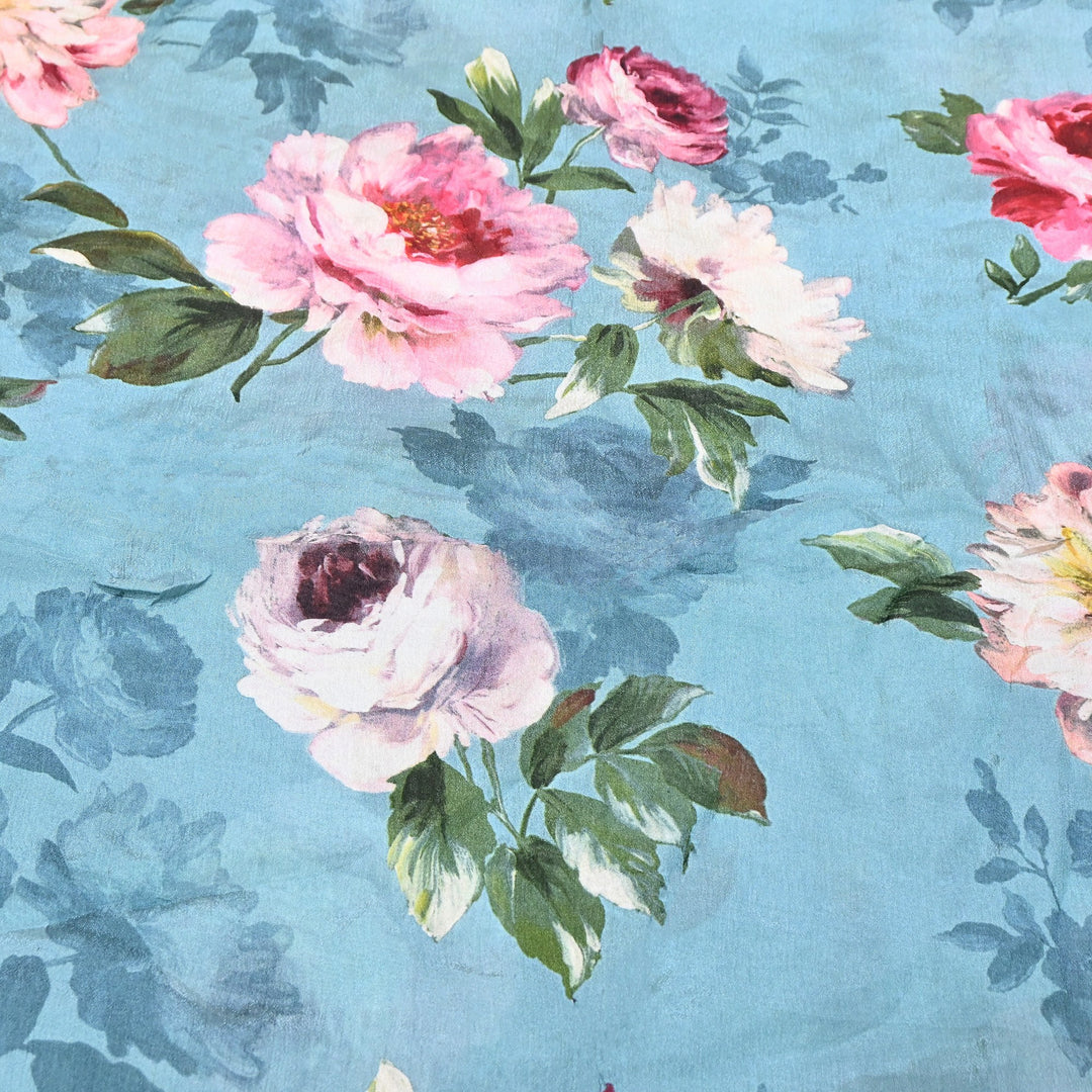 Elegant Chinnon Chiffon Digital Print Fabric | Designer Printed Chiffon Fabric-CRK884-H