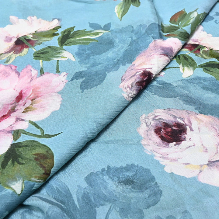 Elegant Chinnon Chiffon Digital Print Fabric | Designer Printed Chiffon Fabric-CRK884-H