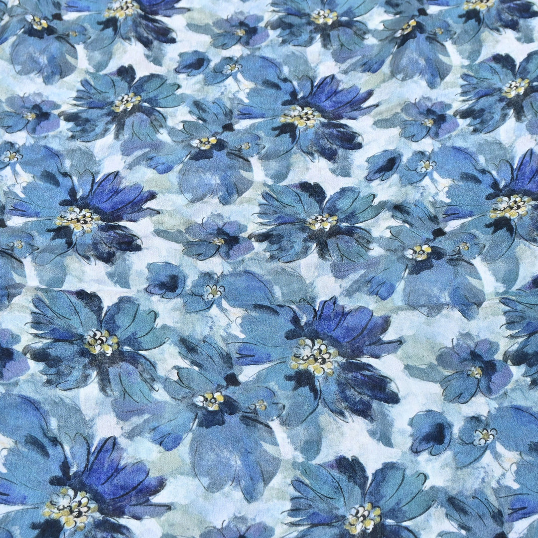 Elegant Chinnon Chiffon Digital Print Fabric | Designer Printed Chiffon Fabric-CRK884-G