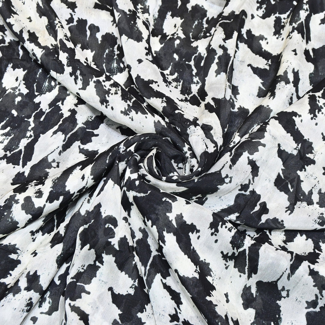 Elegant Chinnon Chiffon Digital Print Fabric | Designer Printed Chiffon Fabric-CRK884-F
