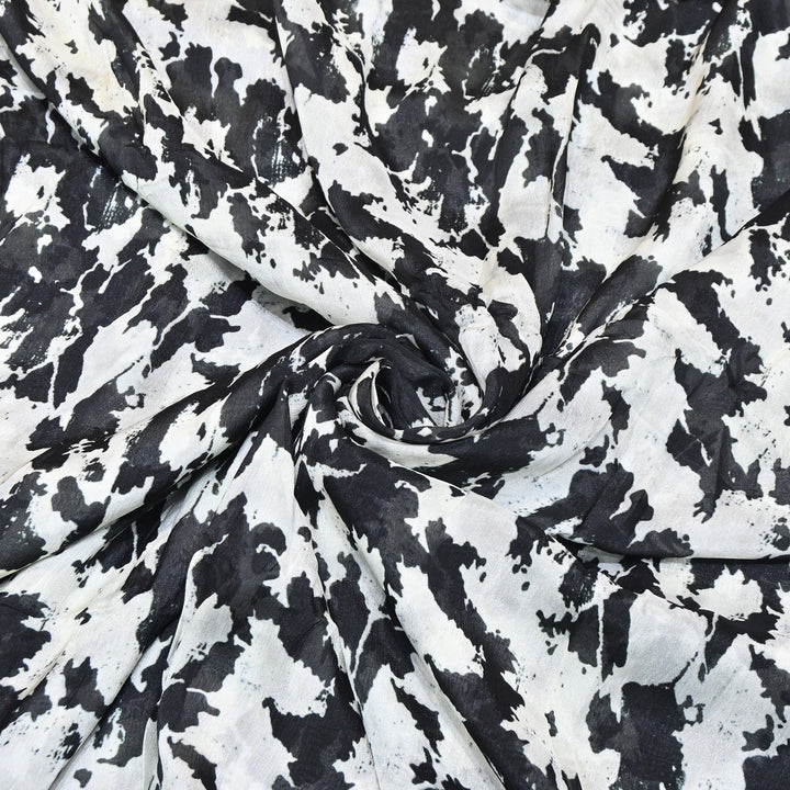 Elegant Chinnon Chiffon Digital Print Fabric | Designer Printed Chiffon Fabric-CRK884-F