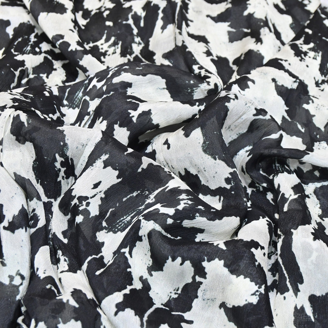 Elegant Chinnon Chiffon Digital Print Fabric | Designer Printed Chiffon Fabric-CRK884-F