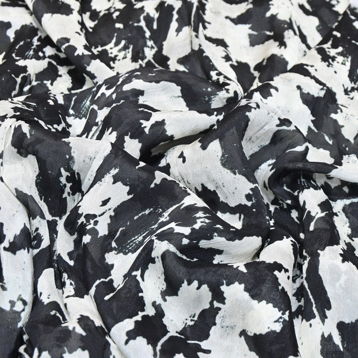 Elegant Chinnon Chiffon Digital Print Fabric | Designer Printed Chiffon Fabric-CRK884-F