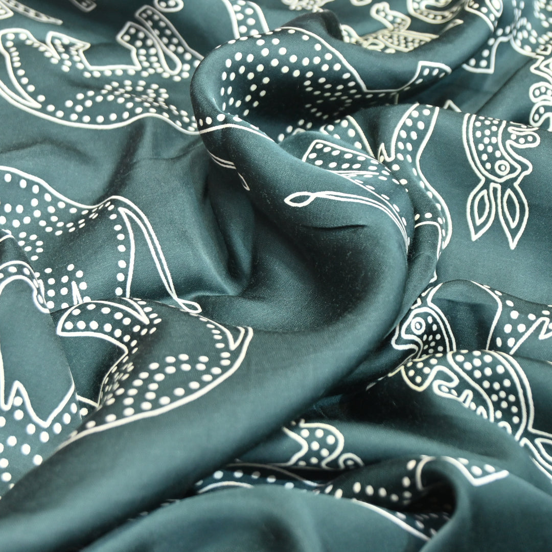 Modal Satin Digital Print Fabric – Soft Luxury Printed Satin Fabric-001416-7