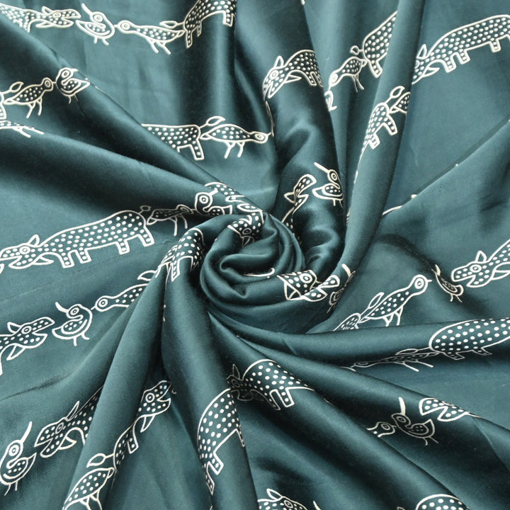 Modal Satin Digital Print Fabric – Soft Luxury Printed Satin Fabric-001416-8