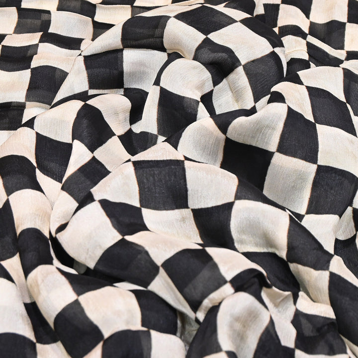 Elegant Chinnon Chiffon Digital Print Fabric | Designer Printed Chiffon Fabric-CRK884-E