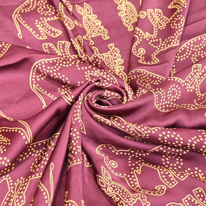 Modal Satin Digital Print Fabric – Soft Luxury Printed Satin Fabric-001416-9