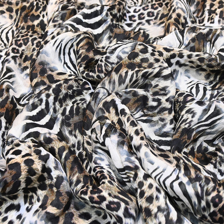 Elegant Chinnon Chiffon Digital Print Fabric | Designer Printed Chiffon Fabric-CRK884-D