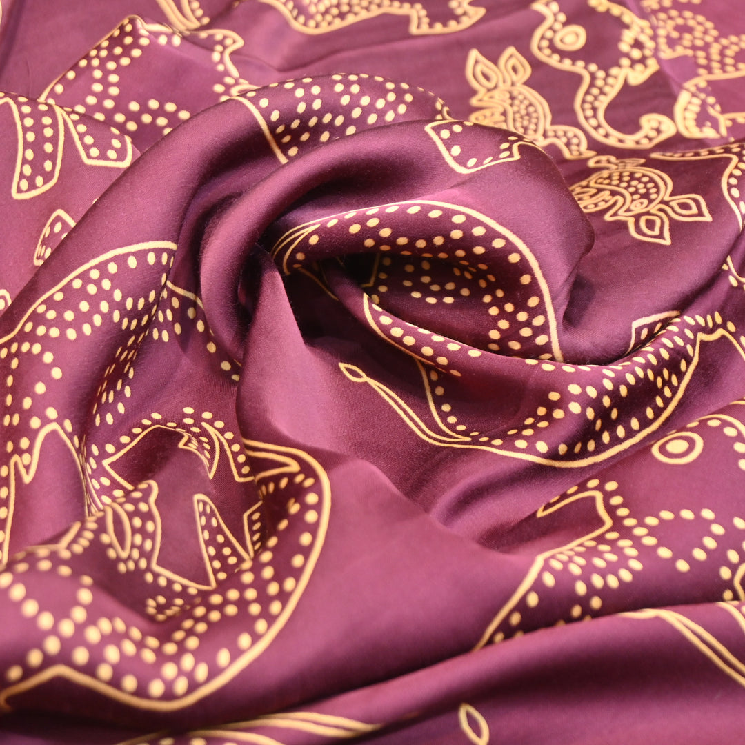 Modal Satin Digital Print Fabric – Soft Luxury Printed Satin Fabric-001416-9