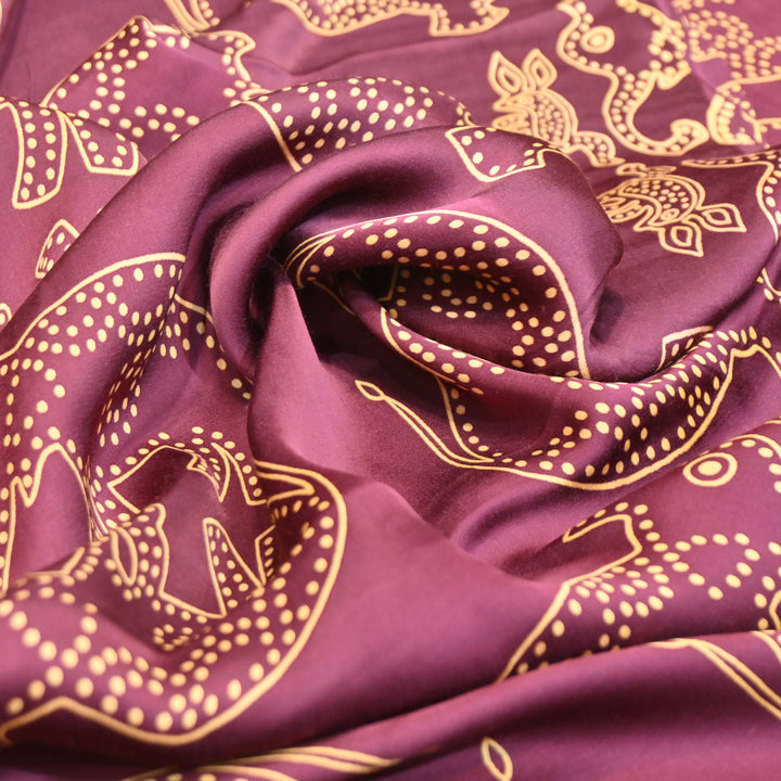 Modal Satin Digital Print Fabric – Soft Luxury Printed Satin Fabric-001416-9