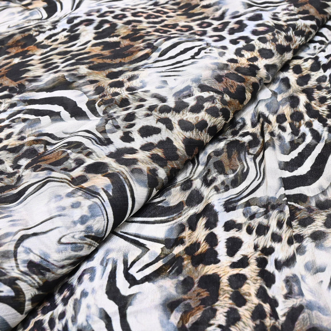 Elegant Chinnon Chiffon Digital Print Fabric | Designer Printed Chiffon Fabric-CRK884-D