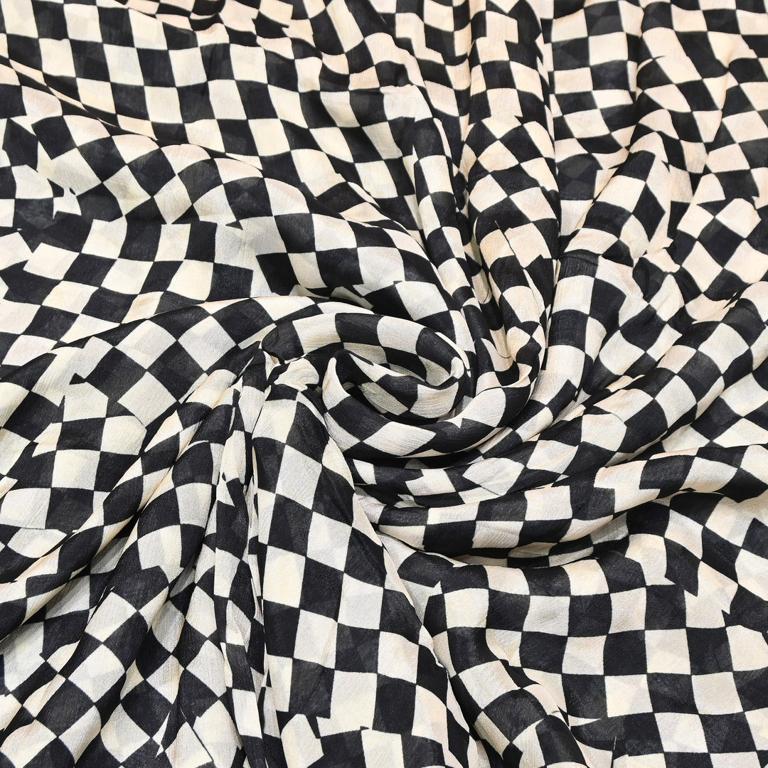 Elegant Chinnon Chiffon Digital Print Fabric | Designer Printed Chiffon Fabric-CRK884-C