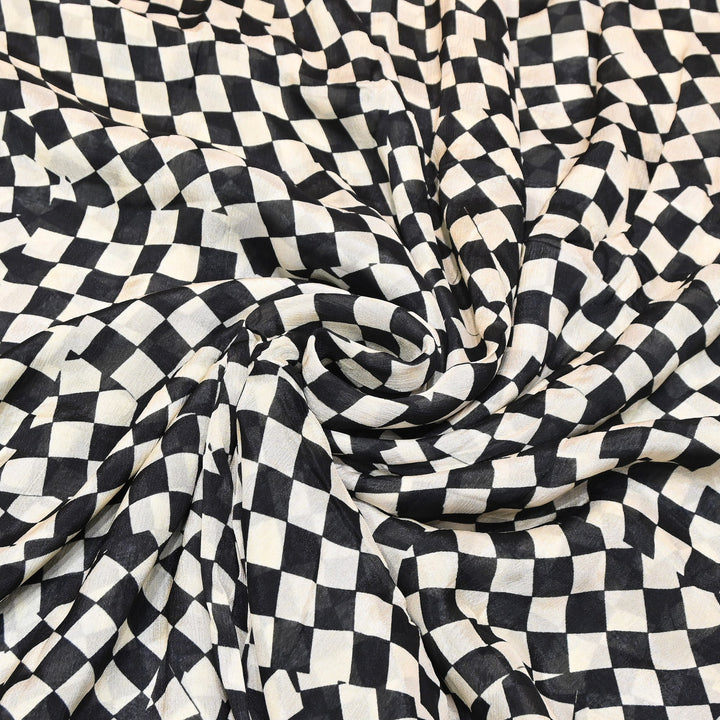 Elegant Chinnon Chiffon Digital Print Fabric | Designer Printed Chiffon Fabric-CRK884-C