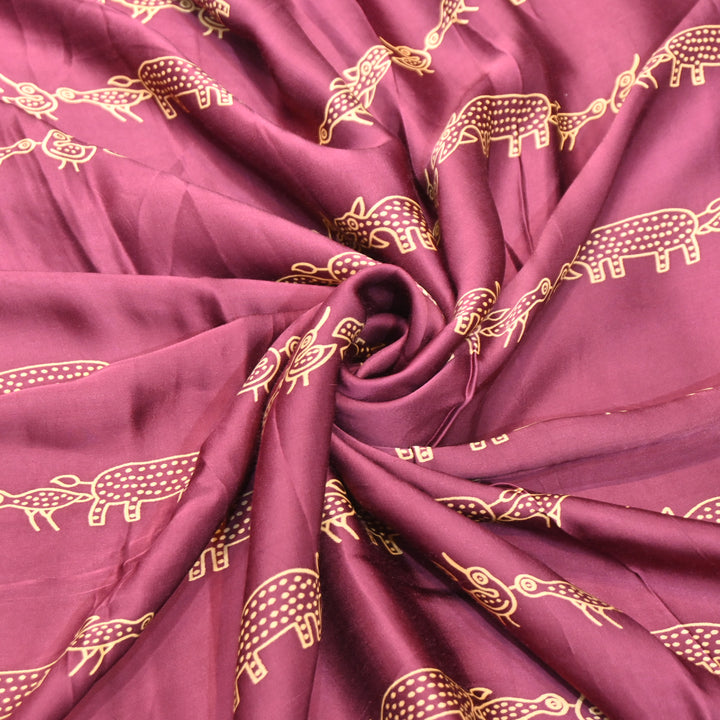 Modal Satin Digital Print Fabric – Soft Luxury Printed Satin Fabric-001416-10
