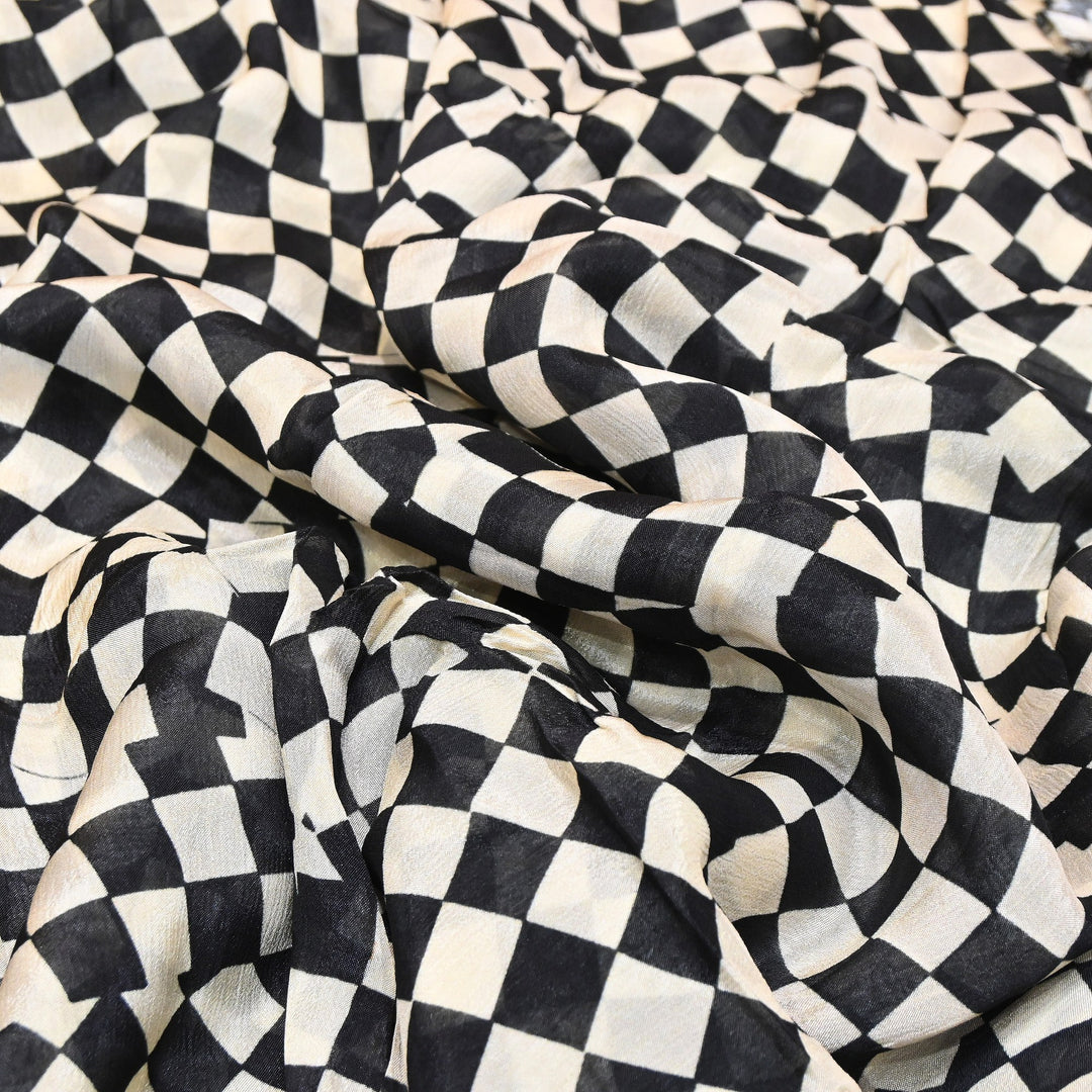 Elegant Chinnon Chiffon Digital Print Fabric | Designer Printed Chiffon Fabric-CRK884-C
