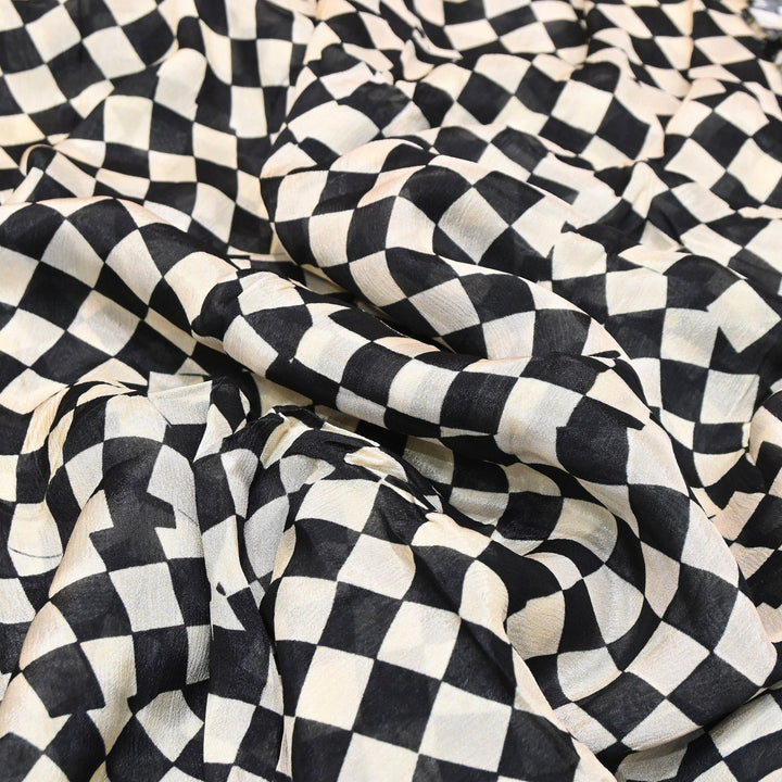 Elegant Chinnon Chiffon Digital Print Fabric | Designer Printed Chiffon Fabric-CRK884-C