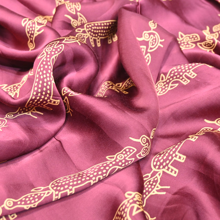 Modal Satin Digital Print Fabric – Soft Luxury Printed Satin Fabric-001416-10