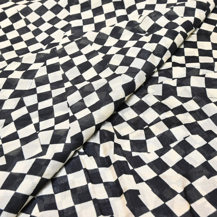 Elegant Chinnon Chiffon Digital Print Fabric | Designer Printed Chiffon Fabric-CRK884-C