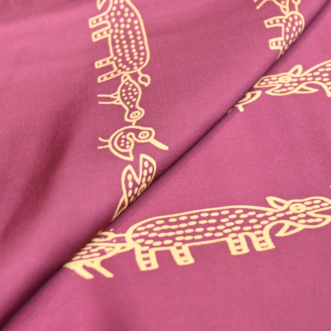 Modal Satin Digital Print Fabric – Soft Luxury Printed Satin Fabric-001416-10