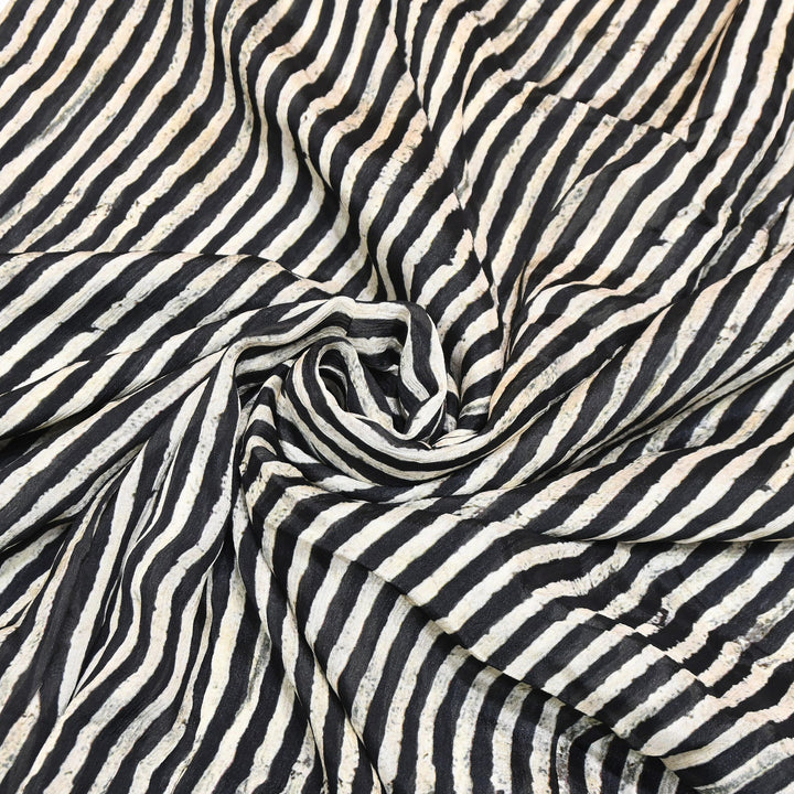 Elegant Chinnon Chiffon Digital Print Fabric | Designer Printed Chiffon Fabric-CRK884-B