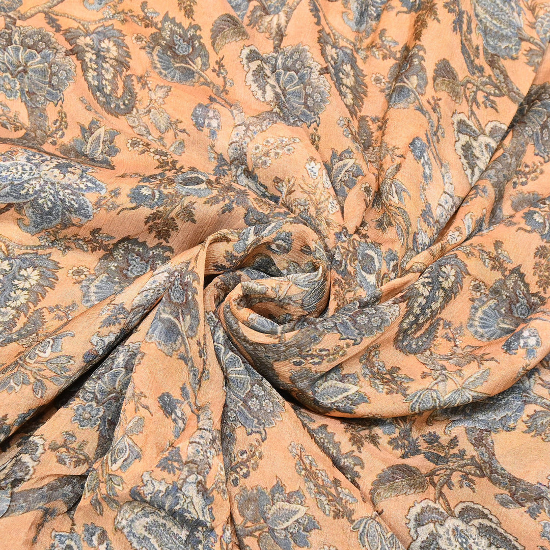Elegant Chinnon Chiffon Digital Print Fabric | Designer Printed Chiffon Fabric-CRK884-A